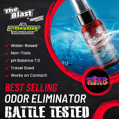 The Blast Smoke & Odor Eliminator | 6 Pack Sleeve | 1.67oz Mini Mist Bottles | Lavender