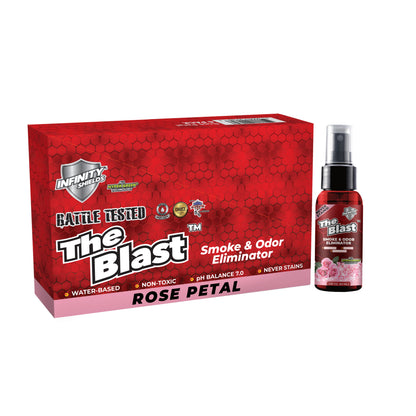 The Blast™ Smoke & Odor Eliminator | 6 Pack Sleeve | 1.67oz Mini Mist Sprayers Rose Petal