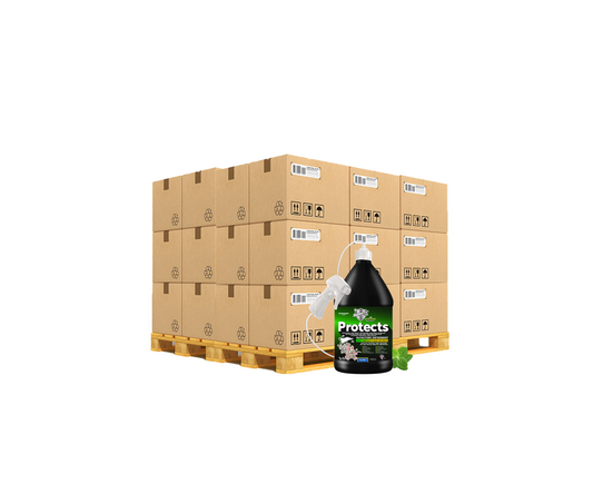 Infinity Shields Protects | Rodent Deterrent Spray | Hyper Green | Long-Lasting 128oz Jug Remote Sprayer Peppermint | Pallet  45 Cases 180 Jugs