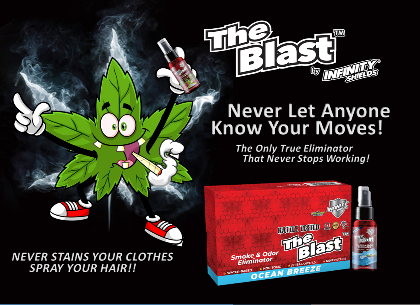 The Blast™ Smoke & Odor Eliminator 30 Count Counter Display | 1.67oz Mini Mist Sprayers